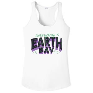 Everyday Is Earth Day Awareness Ladies PosiCharge Competitor Racerback Tank