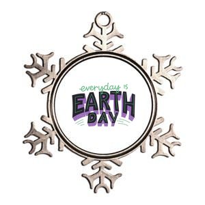 Everyday Is Earth Day Awareness Metallic Star Ornament