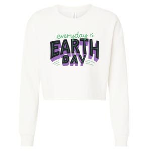 Everyday Is Earth Day Awareness Cropped Pullover Crew