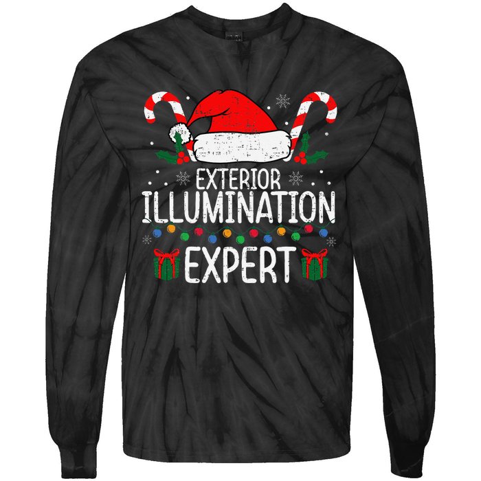 Exterior Illumination Expert Christmas Light Decorator Xmas Tie-Dye Long Sleeve Shirt