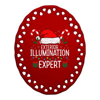 Exterior Illumination Expert Christmas Light Decorator Xmas Ceramic Oval Ornament