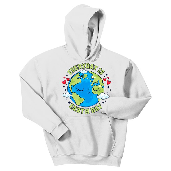 Everyday Is Earth Day Celebrate Earth Day Environmental Cute Design Kids Hoodie