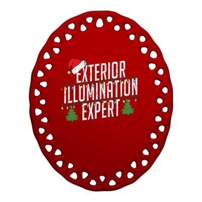 Exterior Illumination Expert Christmas Light Decorator Ceramic Oval Ornament