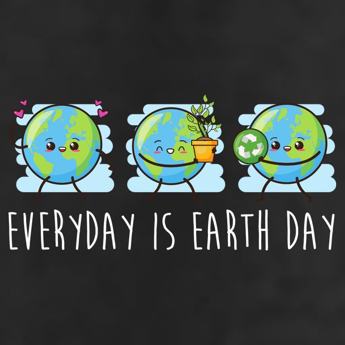 Everyday Is Earth Day Cute Planet Awareness 7 Panel Mesh Trucker Snapback Hat