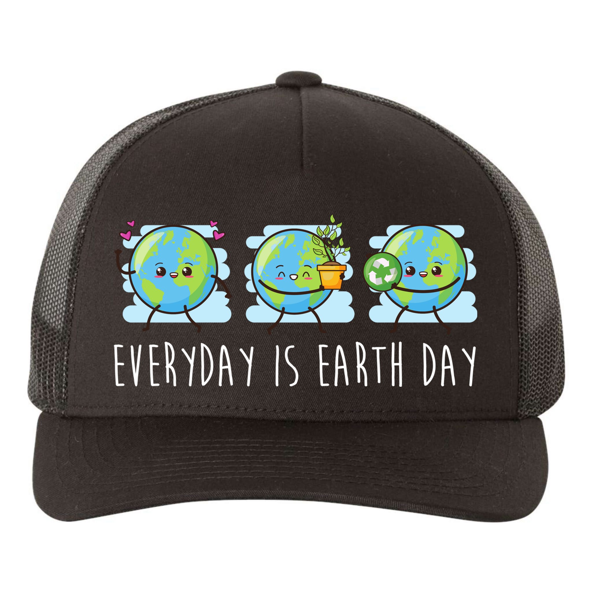 Everyday Is Earth Day Cute Planet Awareness Yupoong Adult 5-Panel Trucker Hat