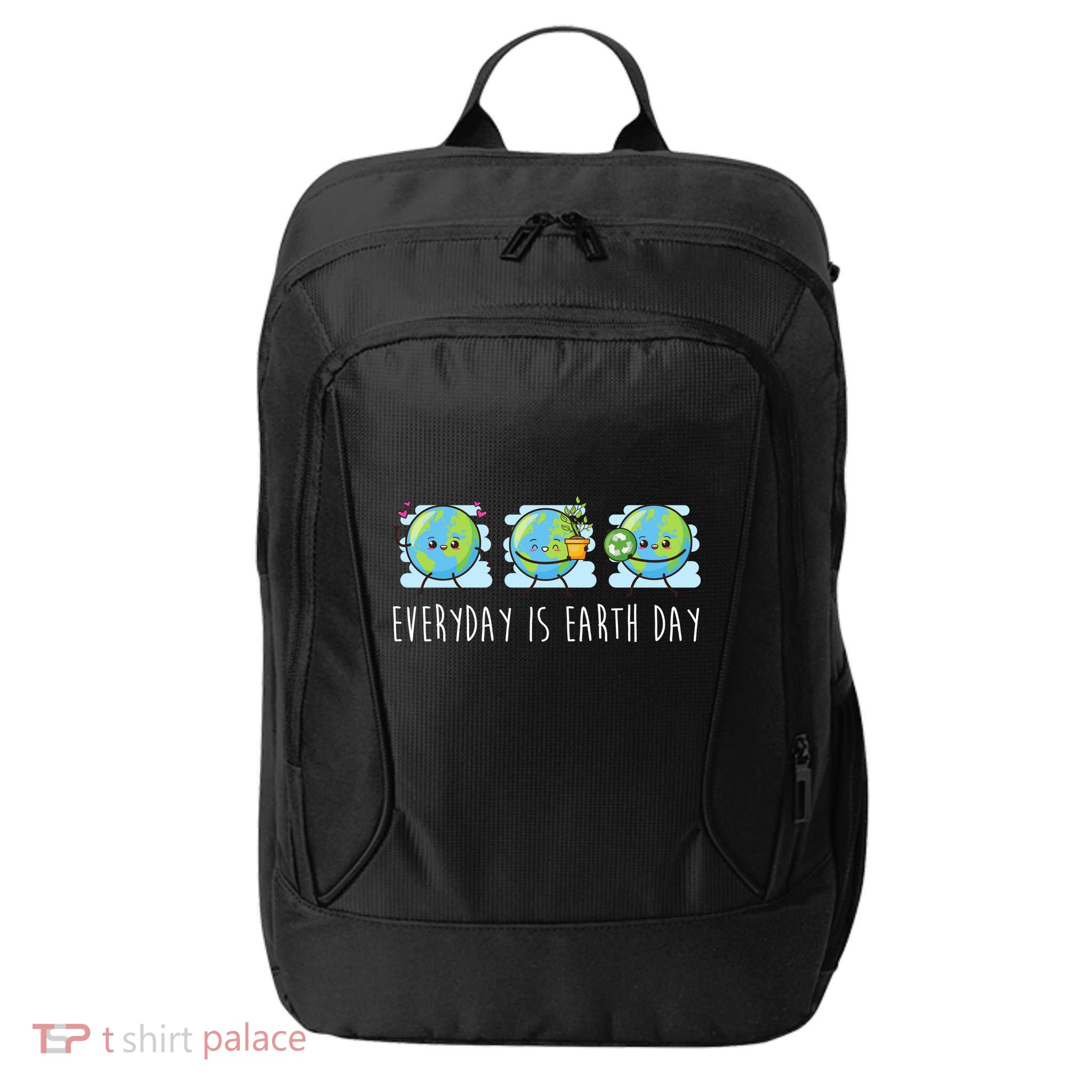 Everyday Is Earth Day Cute Planet Awareness City Backpack