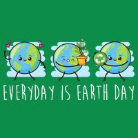 Everyday Is Earth Day Cute Planet Awareness Tie-Dye T-Shirt