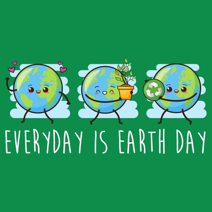 Everyday Is Earth Day Cute Planet Awareness Tie-Dye T-Shirt