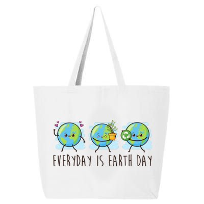 Everyday Is Earth Day Cute Planet Awareness 25L Jumbo Tote