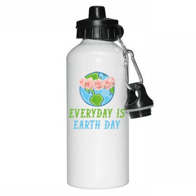 Everyday Is Earth Day I Envirot Protection Cool Gift Aluminum Water Bottle