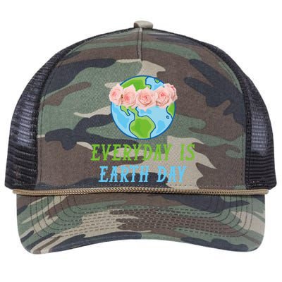 Everyday Is Earth Day I Envirot Protection Great Gift Retro Rope Trucker Hat Cap