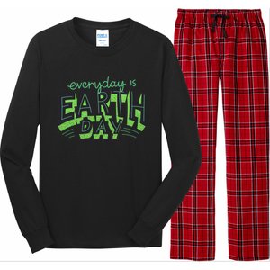 Everyday Is Earth Day Save The Planet Awareness Nature Cool Gift Long Sleeve Pajama Set