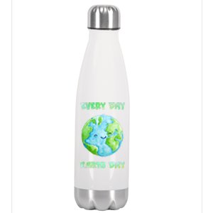 Everyday Is Earth Day Tee Mother Earth Day Tee Nature Lovers Cute Gift Stainless Steel Insulated Water Bottle