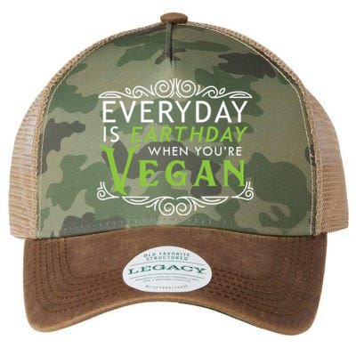 Everyday Is Earth Day Vegan Environt Awareness Vegetarian Gift Legacy Tie Dye Trucker Hat