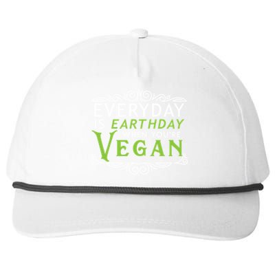 Everyday Is Earth Day Vegan Environt Awareness Vegetarian Gift Snapback Five-Panel Rope Hat