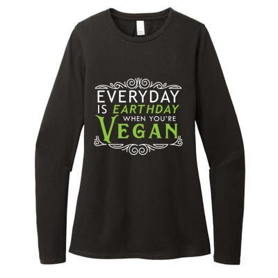 Everyday Is Earth Day Vegan Environt Awareness Vegetarian Gift Womens CVC Long Sleeve Shirt