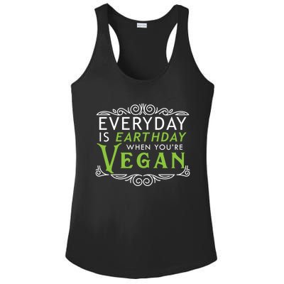 Everyday Is Earth Day Vegan Environt Awareness Vegetarian Gift Ladies PosiCharge Competitor Racerback Tank