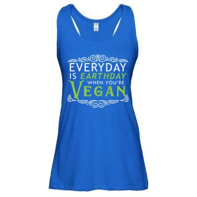 Everyday Is Earth Day Vegan Environt Awareness Vegetarian Gift Ladies Essential Flowy Tank