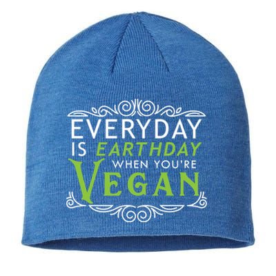 Everyday Is Earth Day Vegan Environt Awareness Vegetarian Gift Sustainable Beanie