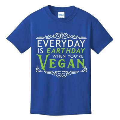 Everyday Is Earth Day Vegan Environt Awareness Vegetarian Gift Kids T-Shirt