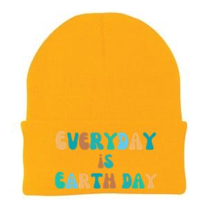 Everyday Is Earth Day Environtal Support Groovy Nature Gift Knit Cap Winter Beanie