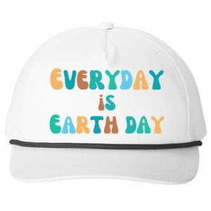 Everyday Is Earth Day Environtal Support Groovy Nature Gift Snapback Five-Panel Rope Hat