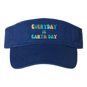 Everyday Is Earth Day Environtal Support Groovy Nature Gift Valucap Bio-Washed Visor