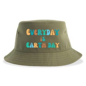 Everyday Is Earth Day Environtal Support Groovy Nature Gift Sustainable Bucket Hat