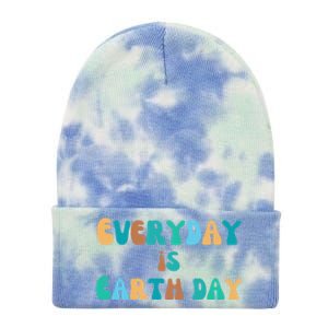 Everyday Is Earth Day Environtal Support Groovy Nature Gift Tie Dye 12in Knit Beanie