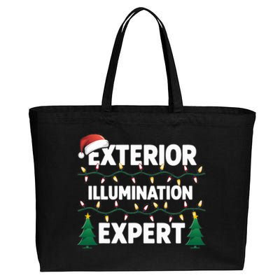 Exterior Illumination Expert Christmas Light Decorator Cotton Canvas Jumbo Tote