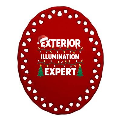 Exterior Illumination Expert Christmas Light Decorator Ceramic Oval Ornament