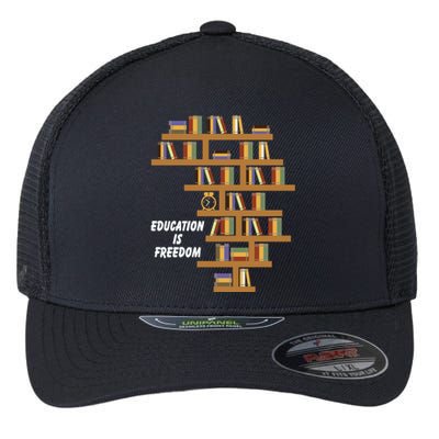 Education Is Freedom African American Black History Educator Flexfit Unipanel Trucker Cap