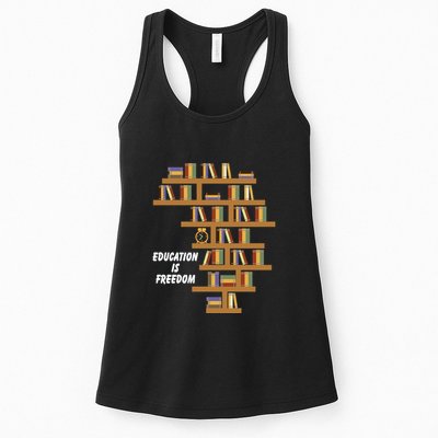 Education Is Freedom African American Black History Educator Womens Tank Top