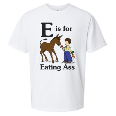 E Is For Eating Ass Funny Donkey Sueded Cloud Jersey T-Shirt