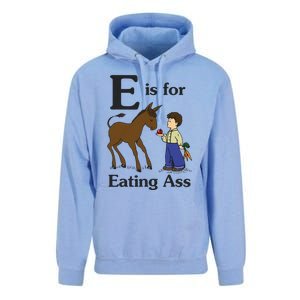 E Is For Eating Ass Funny Donkey Unisex Surf Hoodie