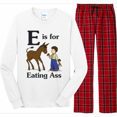 E Is For Eating Ass Funny Donkey Long Sleeve Pajama Set