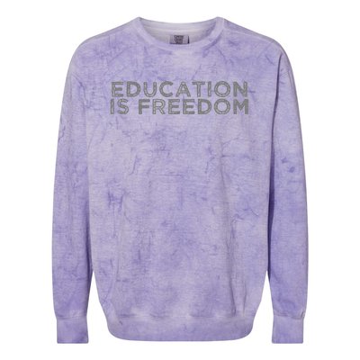 Education Is Freedom Book Reader Black History Month African Colorblast Crewneck Sweatshirt