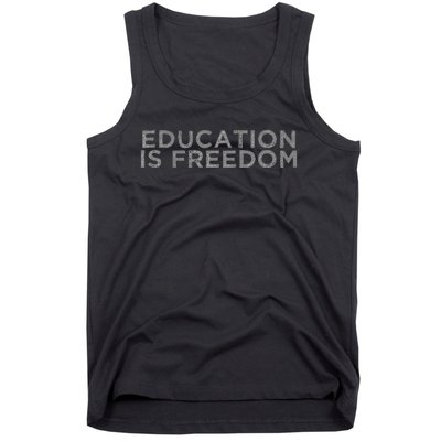 Education Is Freedom Book Reader Black History Month African Tank Top