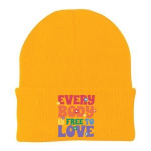 Everybody Is Free To Love Pride Month Gift Knit Cap Winter Beanie