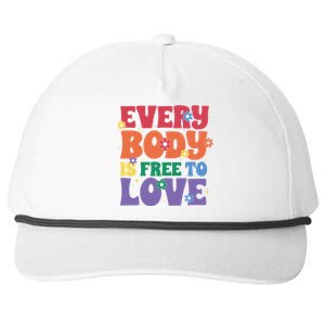 Everybody Is Free To Love Pride Month Gift Snapback Five-Panel Rope Hat