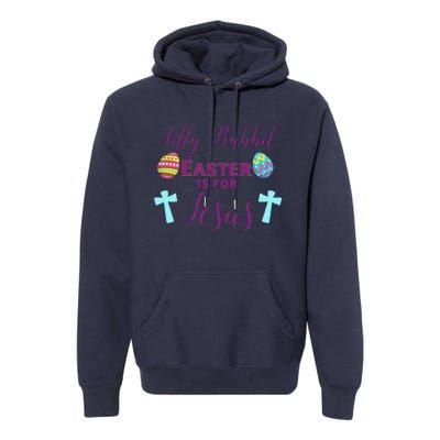 Easter Is For Jesus Cute Religous Cross Egg Premium Hoodie