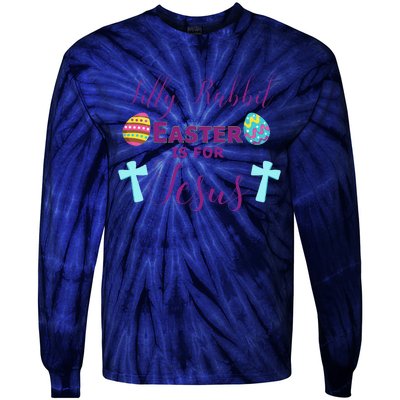 Easter Is For Jesus Cute Religous Cross Egg Tie-Dye Long Sleeve Shirt