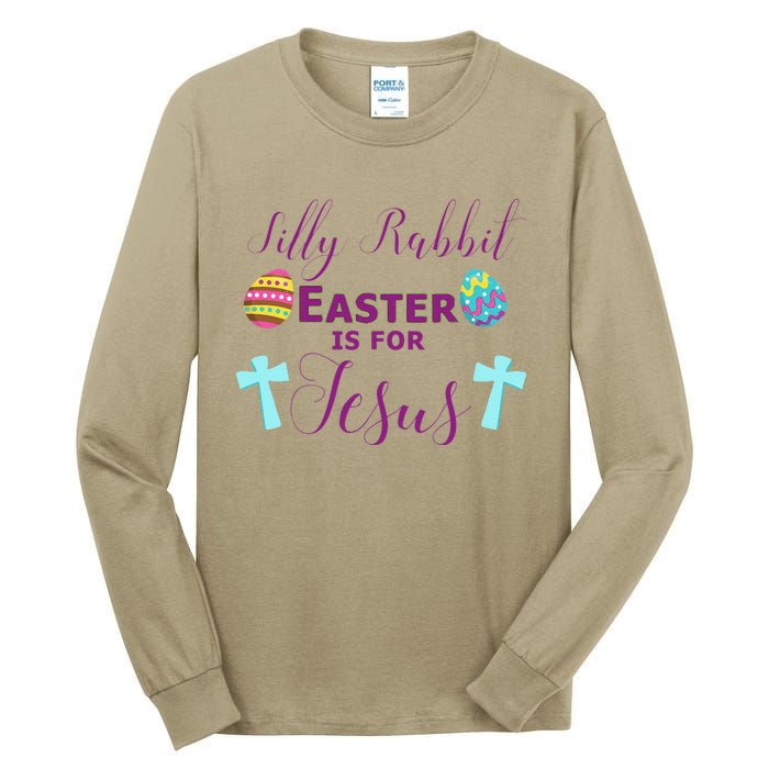 Easter Is For Jesus Cute Religous Cross Egg Tall Long Sleeve T-Shirt