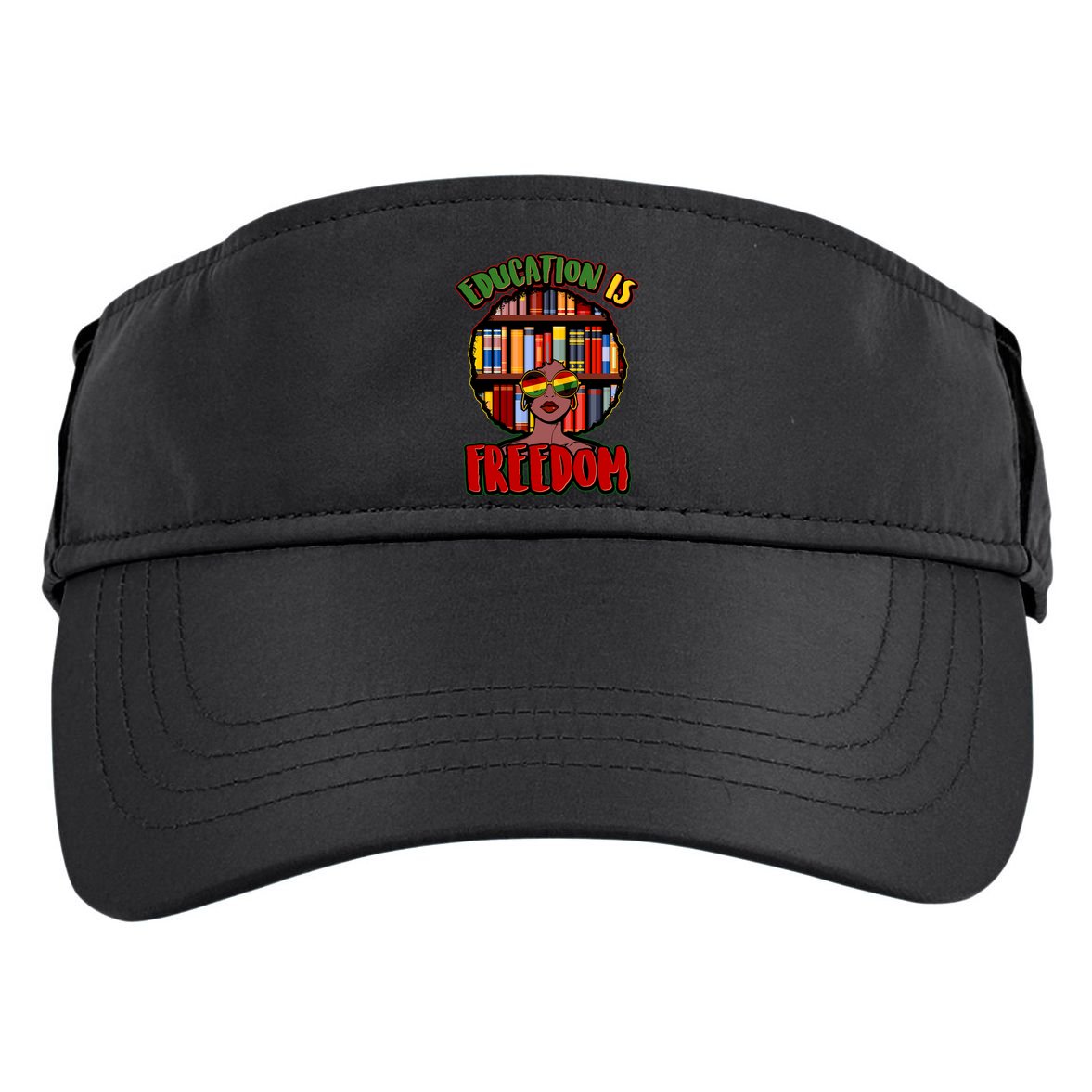 Education Is Freedom Black History Book Reading Lover Adult Drive Performance Visor