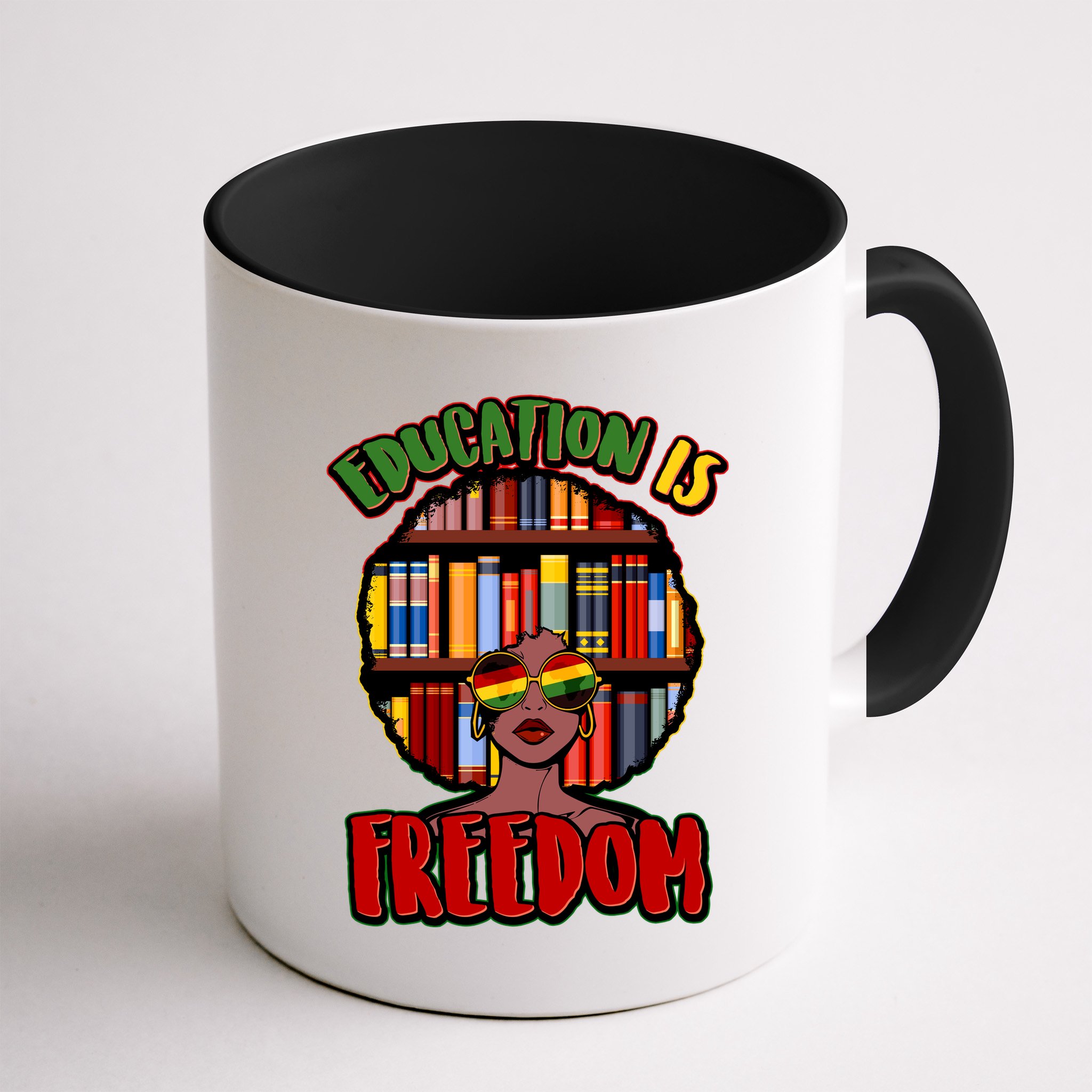 Education Is Freedom Black History Book Reading Lover Mug