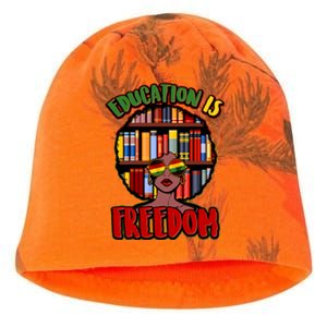 Education Is Freedom Black History Book Reading Lover Kati - Camo Knit Beanie