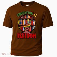 Education Is Freedom Black History Book Reading Lover Performance Shirt