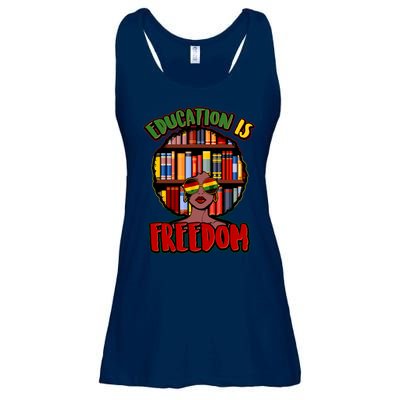 Education Is Freedom Black History Book Reading Lover Ladies Essential Flowy Tank