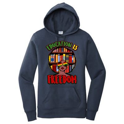 Education Is Freedom Black History Book Reading Lover Women's Pullover Hoodie