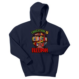 Education Is Freedom Black History Book Reading Lover Kids Hoodie